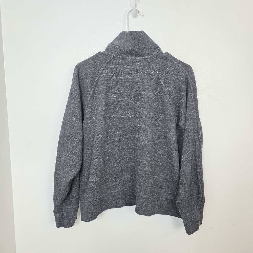 Nike Gray Funnel Neck 1/4 Zip Athleisure Lounge Oversized Pullover Size Large - Picture 9 of 10
